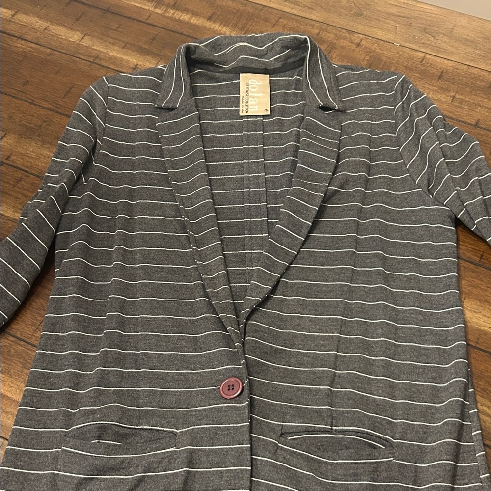Dolan by Anthropologie Gray Striped Women's Blazer Size M GUC